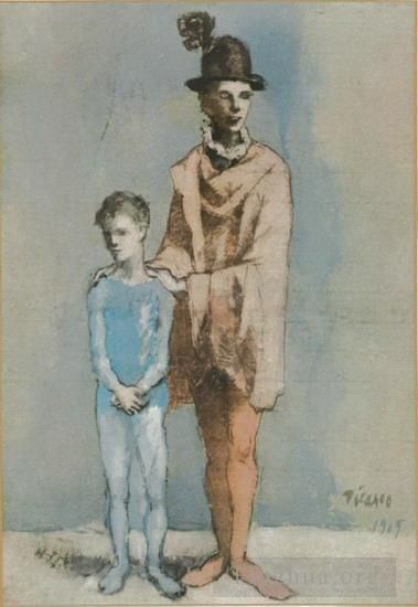 Pablo Picasso Types de peintures - Acrobate et jeune arlequin 1905