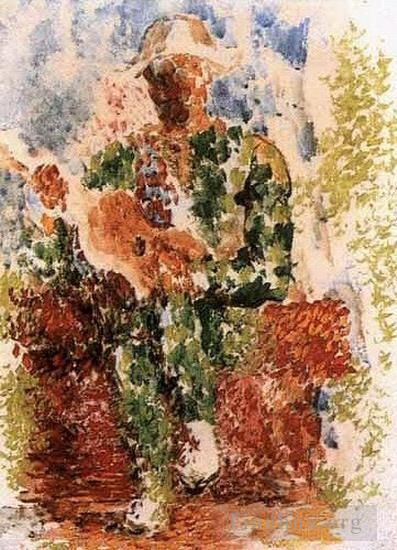 Pablo Picasso Types de peintures - Arlequin à la guitare1916