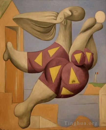 Pablo Picasso Types de peintures - Baigneur avec un ballon de plage 1932