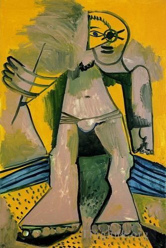 Pablo Picasso Types de peintures - Baigneur debout 1971