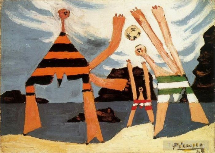 Pablo Picasso Types de peintures - Baigneuses au ballon 1928