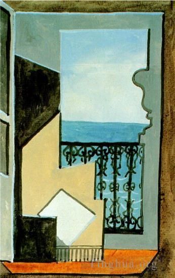 Pablo Picasso Types de peintures - Balcon avec vue sur mer 1919
