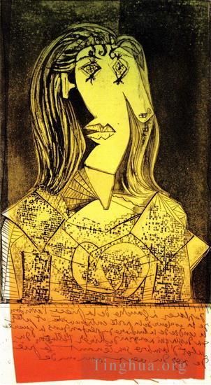 Pablo Picasso Types de peintures - Buste de femme à la chaise IX 1938