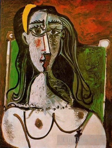 Pablo Picasso Types de peintures - Buste de femme assise 1960
