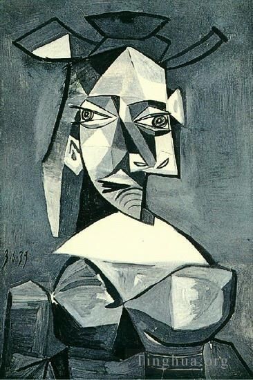 Pablo Picasso Types de peintures - Buste de femme au chapeau 1939