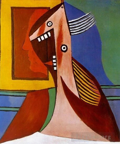 Pablo Picasso Types de peintures - Buste de femme et autoportrait 1929