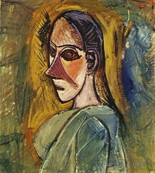 Pablo Picasso Types de peintures - Buste de femme étude pour Les Demoiselles d'Avinye 1907