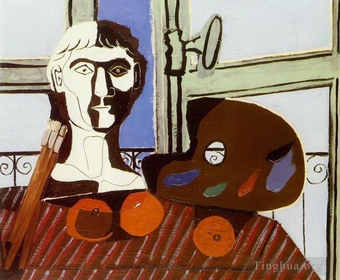 Pablo Picasso Types de peintures - Buste et palette 1925