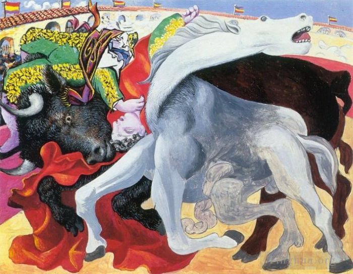 Pablo Picasso Types de peintures - Corrida la mort du torero 1933