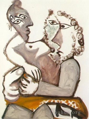 Pablo Picasso Types de peintures - Couple assis 1971