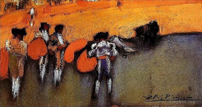 Pablo Picasso Types de peintures - Cours de taureaux Corrida 1900