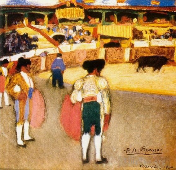 Pablo Picasso Types de peintures - Courses de taureaux Corrida 2 1900