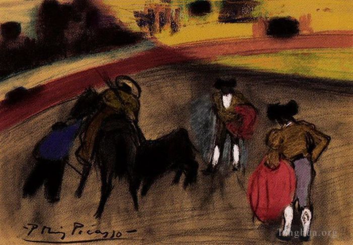 Pablo Picasso Types de peintures - Courses de taureaux Corrida 3 1900