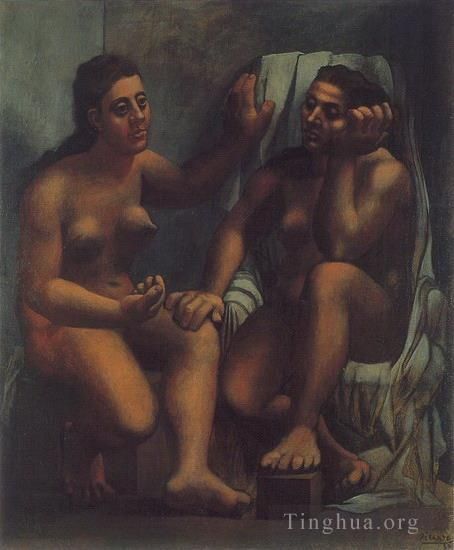 Pablo Picasso Types de peintures - Deux baigneuses assises 1920