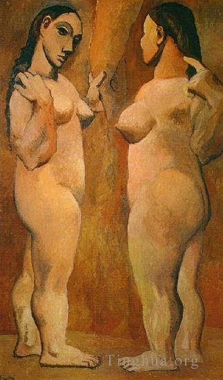 Pablo Picasso Types de peintures - Deux femmes nues 1906