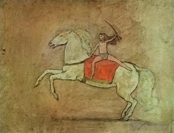 Pablo Picasso Types de peintures - Équestre à cheval 1905