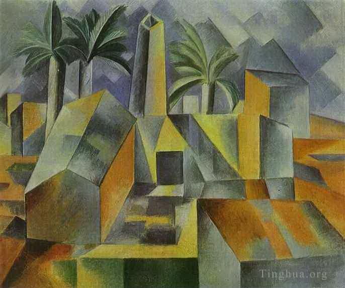 Pablo Picasso Types de peintures - Usine à Horta de Sant Joan 1909