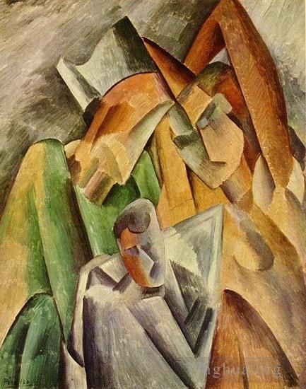 Pablo Picasso Types de peintures - Famille d'Arlequin 1909