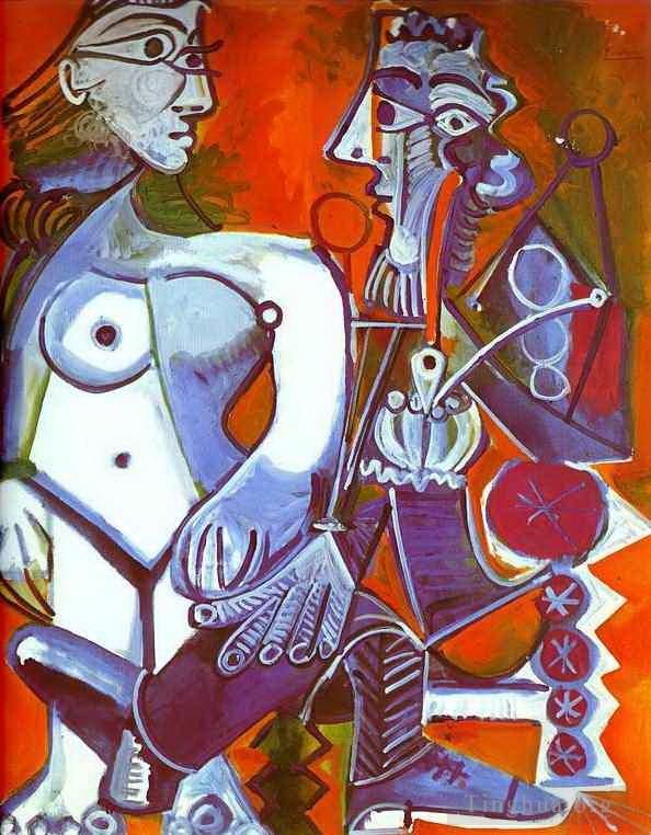 Pablo Picasso Types de peintures - Nu féminin et fumeur 1968