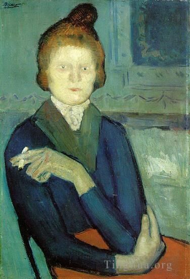 Pablo Picasso Types de peintures - Femme à la cigarette 1901