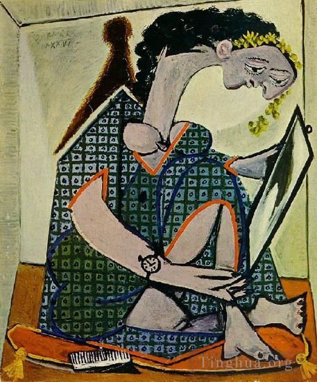 Pablo Picasso Types de peintures - Femme à la montre 1936
