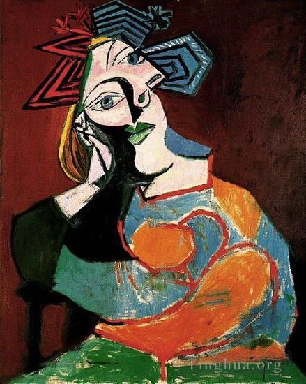 Pablo Picasso Types de peintures - Femme accoudée 1937