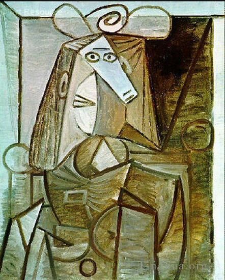 Pablo Picasso Types de peintures - Femme assise 1938 3