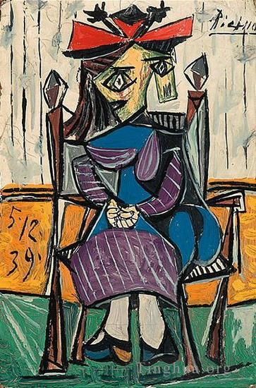 Pablo Picasso Types de peintures - Femme assise 2 1962