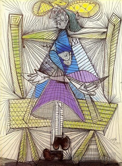 Pablo Picasso Types de peintures - Femme assise Dora Maar 1938