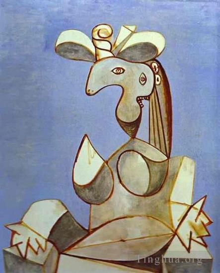 Pablo Picasso Types de peintures - Femme assise au chapeau 2 1939