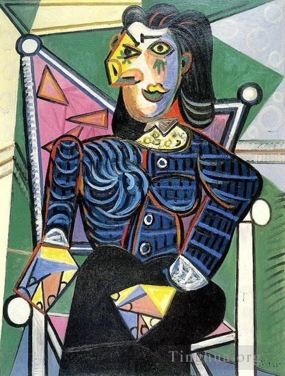 Pablo Picasso Types de peintures - Femme assise dans un fauteuil 1918