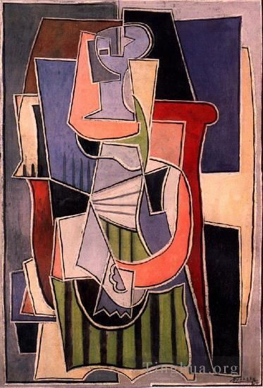 Pablo Picasso Types de peintures - Femme assise dans un fauteuil 1922