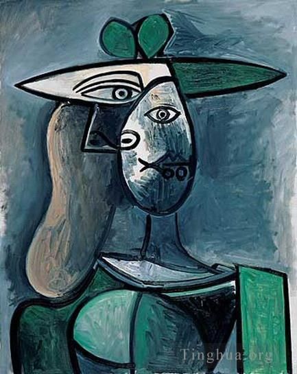 Pablo Picasso Types de peintures - Femme au chapeau1961