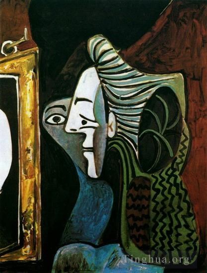 Pablo Picasso Types de peintures - Femme au miroir 1963