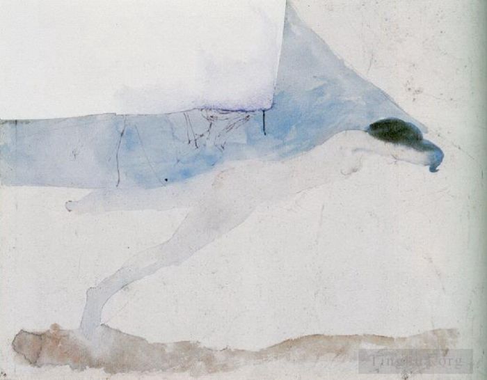 Pablo Picasso Types de peintures - Femme couchee 1904