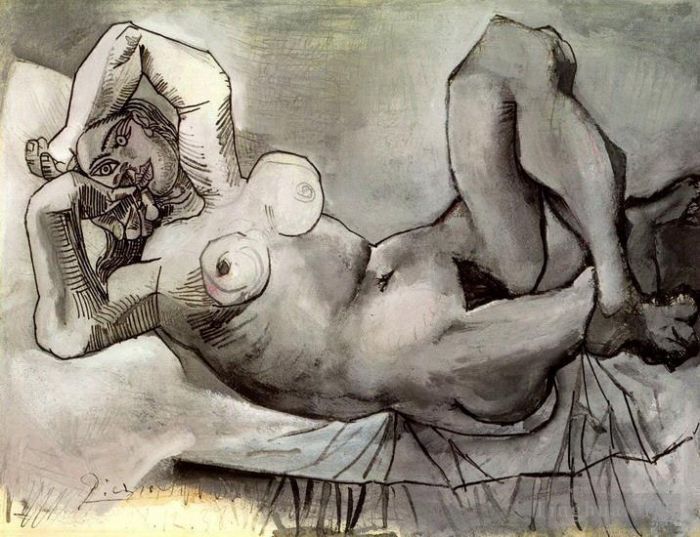 Pablo Picasso Types de peintures - Femme couchee Dora Maar 1938