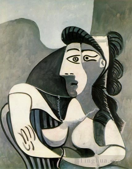 Pablo Picasso Types de peintures - Femme dans un fauteuil Buste 1962