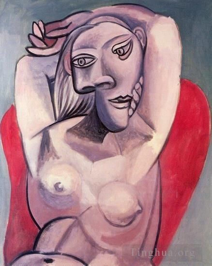 Pablo Picasso Types de peintures - Femme dans un fauteuil rouge 1929