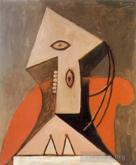 Pablo Picasso Types de peintures - Femme dans un fauteuil rouge 1939