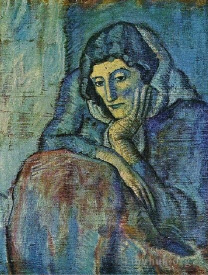 Pablo Picasso Types de peintures - Femme en bleu 1901