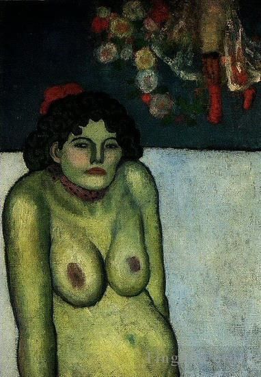 Pablo Picasso Types de peintures - Femme nue assise 1899