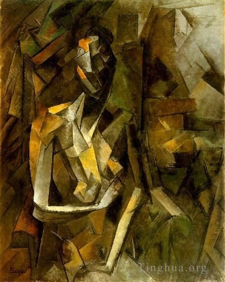 Pablo Picasso Types de peintures - Femme nue assise 1909