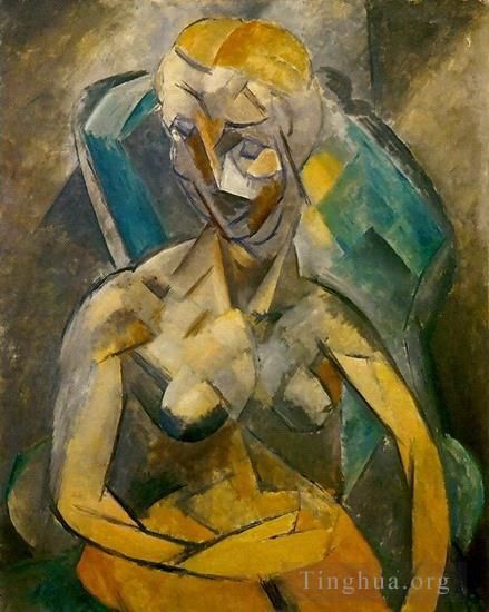 Pablo Picasso Types de peintures - Femme nue assise dans un fauteuil 1913