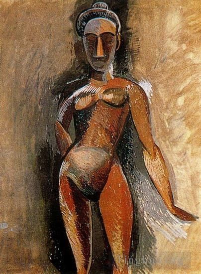 Pablo Picasso Types de peintures - Femme nue debout 1907