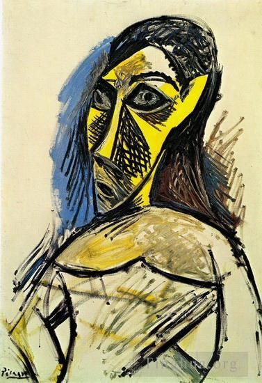 Pablo Picasso Types de peintures - Femme nue étude 1907