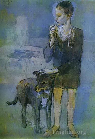 Pablo Picasso Types de peintures - Garçon avec un chien 1905