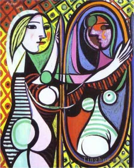 Pablo Picasso Types de peintures - Fille devant un miroir 1932