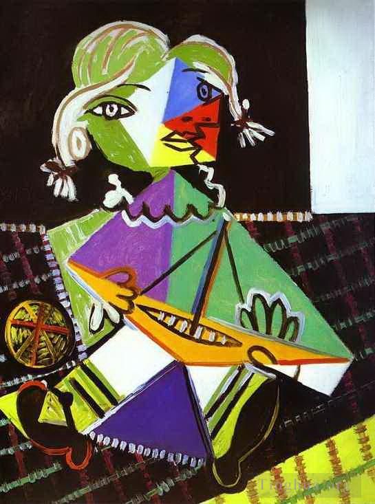 Pablo Picasso Types de peintures - Fille avec un bateau Maya Picasso 1938