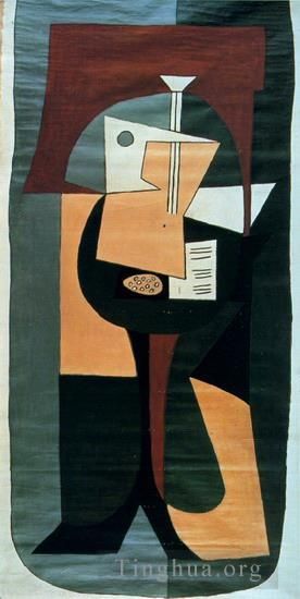 Pablo Picasso Types de peintures - Guitare sur un guéridon 1920