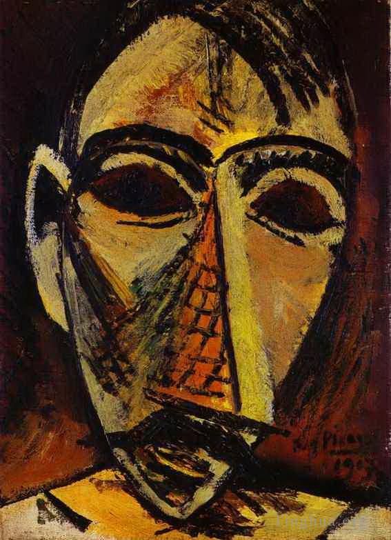 Pablo Picasso Types de peintures - Tête d'homme 1907